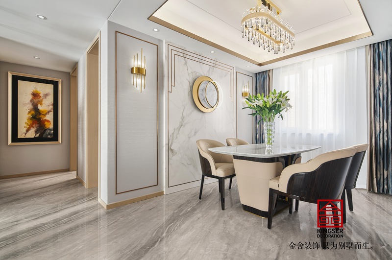 维多利亚现代轻奢风格装修餐厅实景图