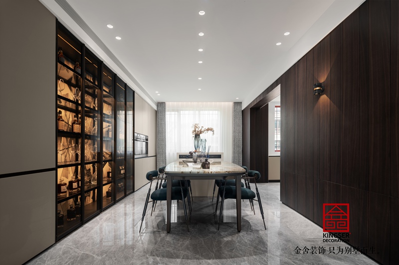 御河上院210㎡新中式风格装修实景