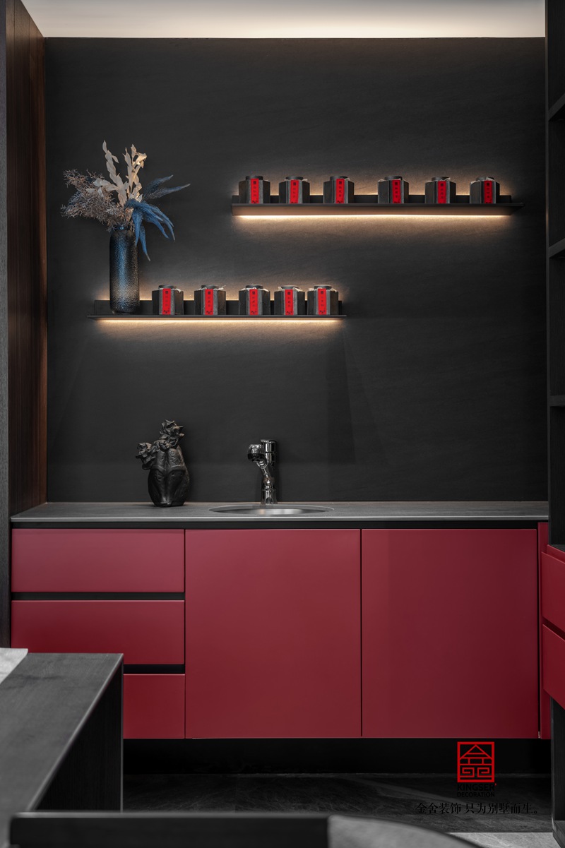 御河上院210㎡新中式风格装修实景