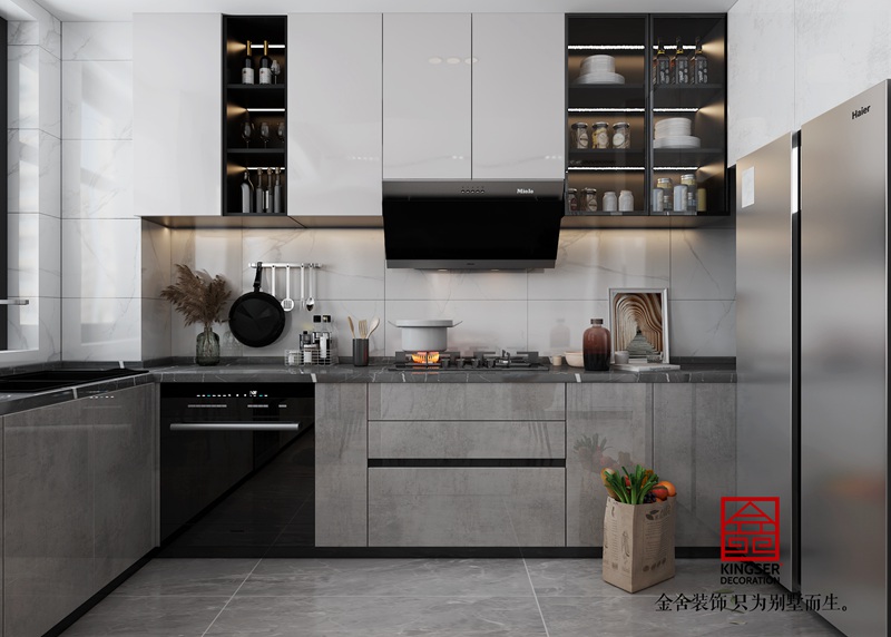 天洲视界城177平现代简约厨房装修效果图