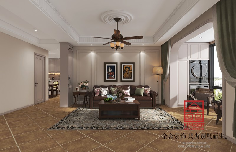 国仕山130平欧式风格装修效果图