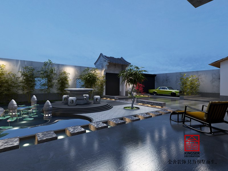 别墅装修庭院设计效果图