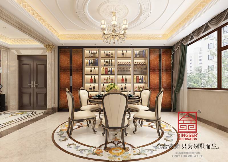 安平天阅东方300㎡欧式风格装修效果图