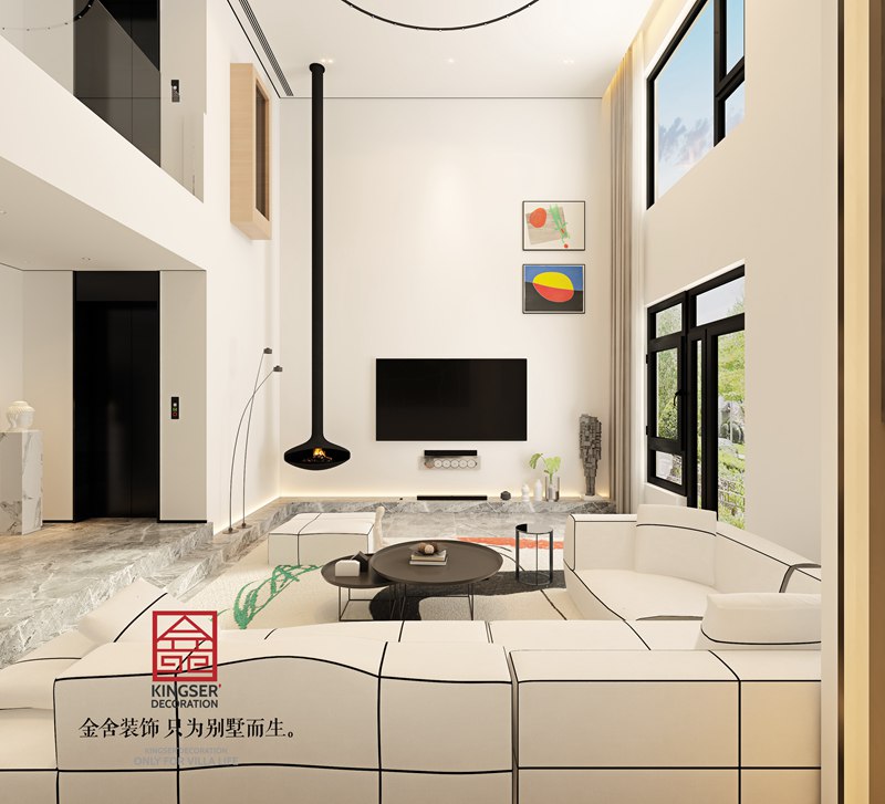 荣盛御府440平米现代风格别墅装修设计