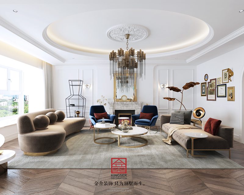 恒大华府280㎡现代法式风格装修效果图