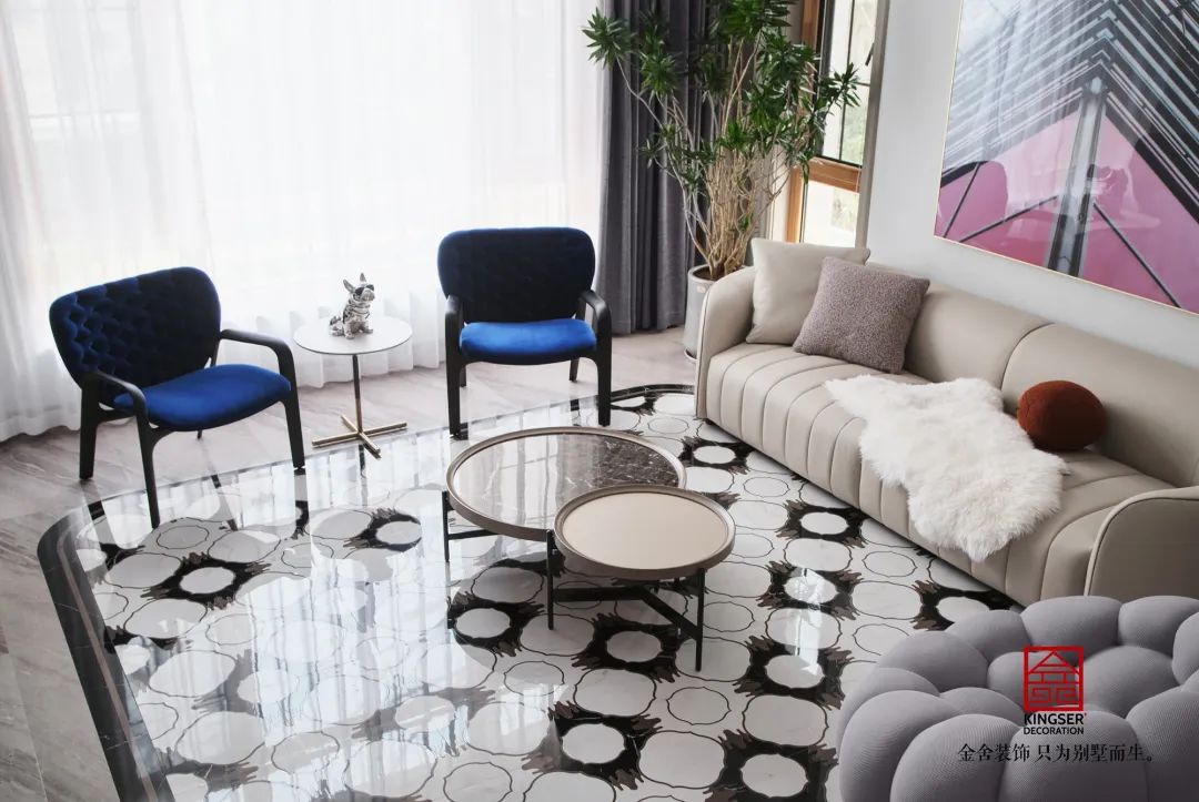 原河名墅500㎡法式风格装修实景图