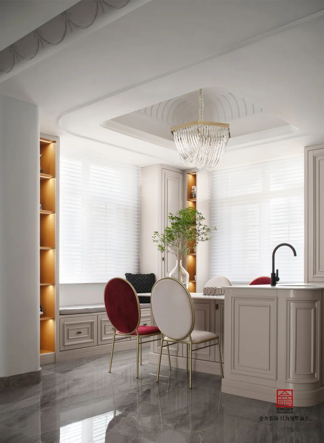 原河名墅500㎡法式风格装修实景图