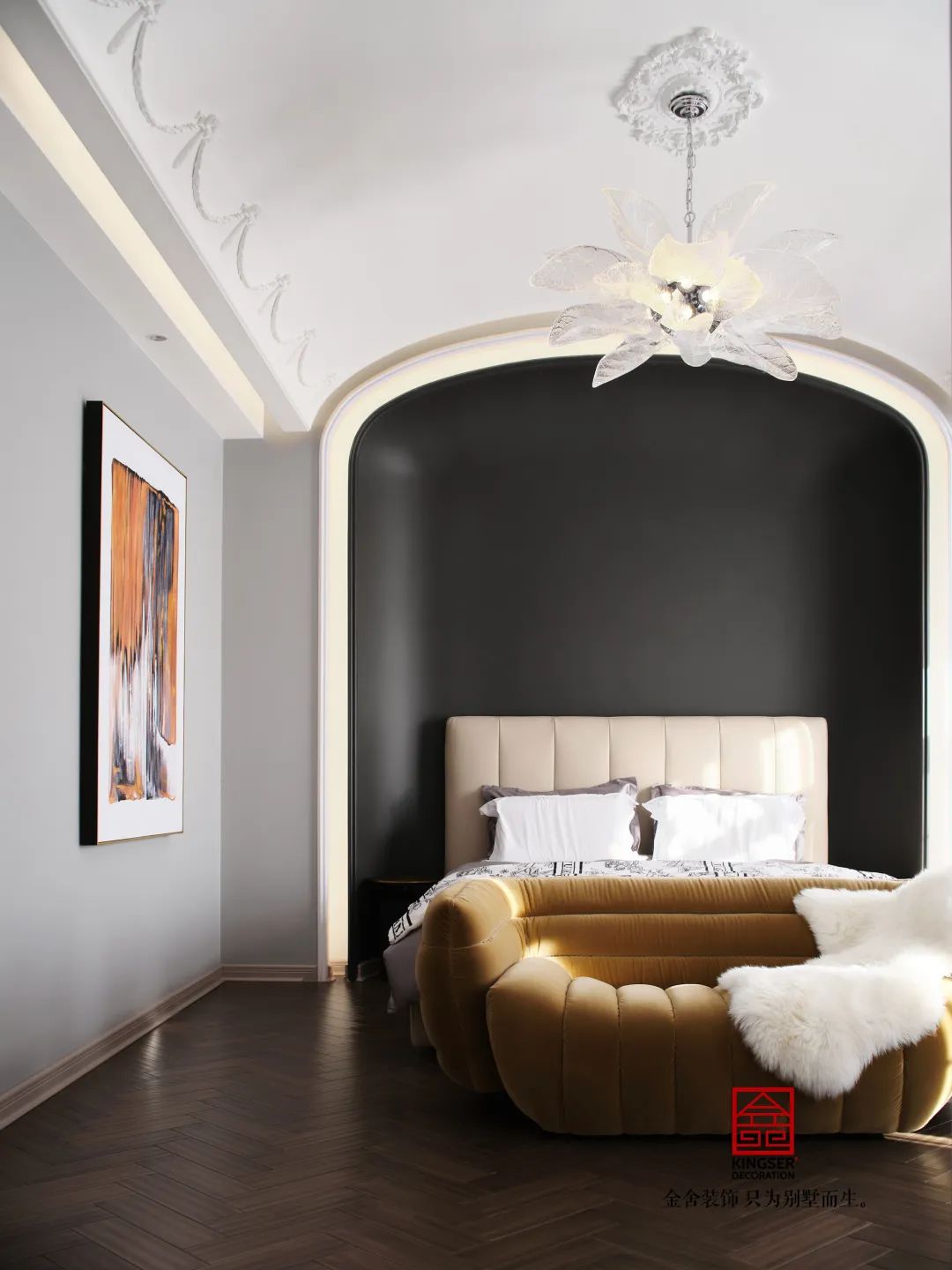 原河名墅500㎡法式风格装修实景图