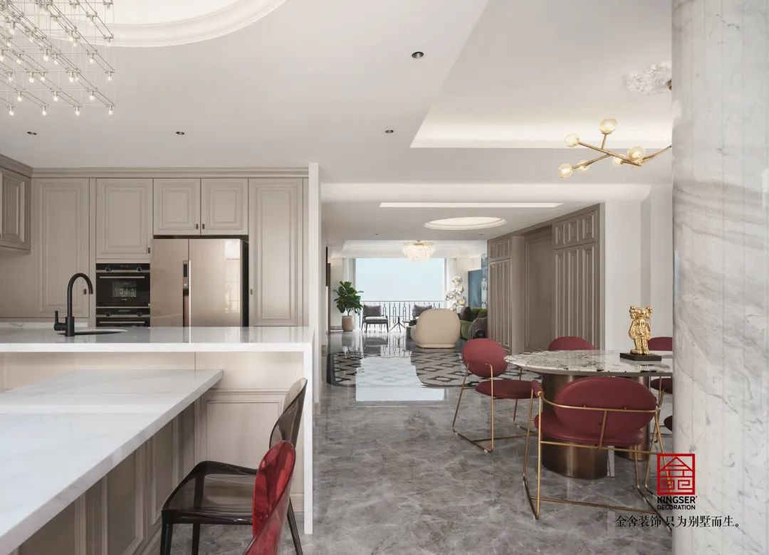 原河名墅500㎡法式风格装修实景图