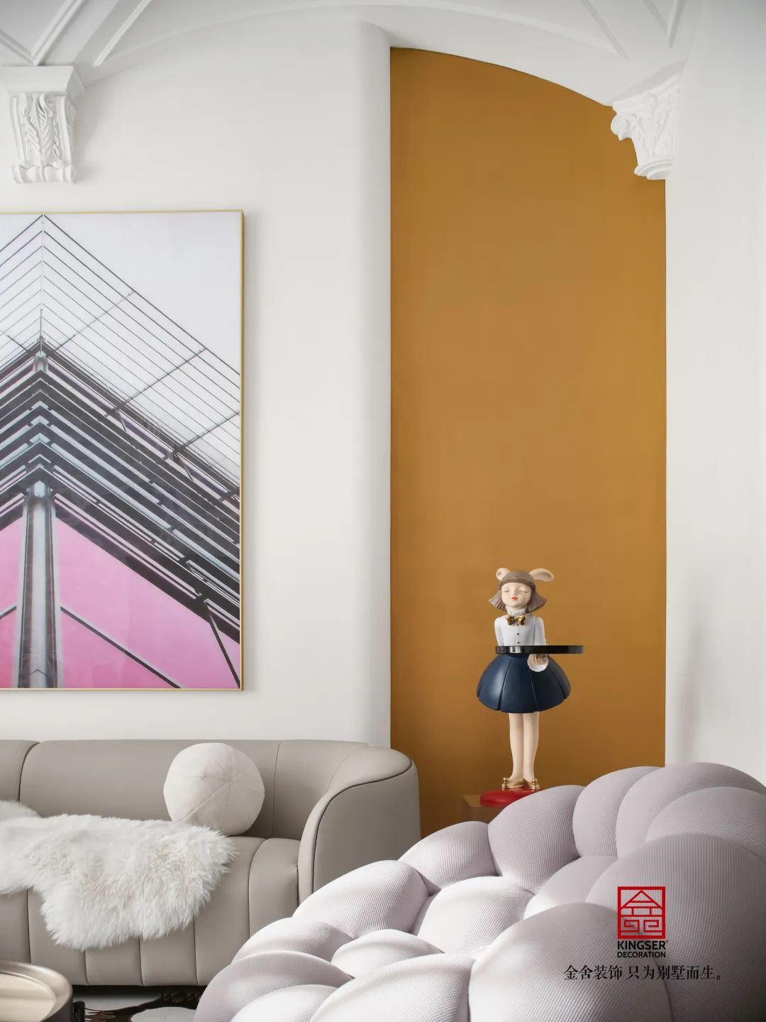 原河名墅500㎡法式风格装修实景图