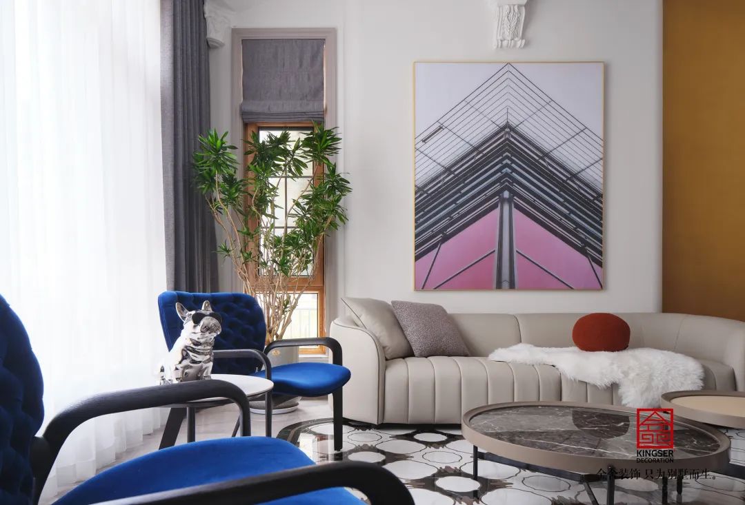 原河名墅500㎡法式风格装修实景图