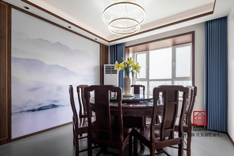 雨荷水岸110㎡新中式装修实景图