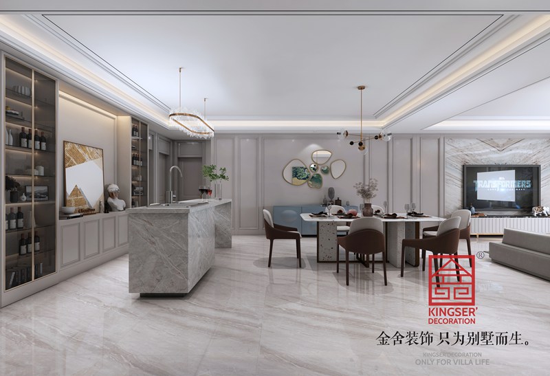 棠樾府大平层装修餐厅效果图