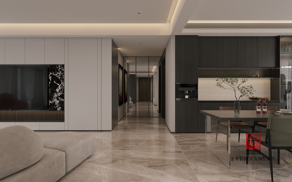 高新苑229平米现代简约风格装修-走廊