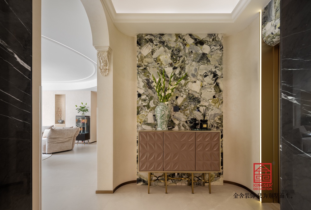 龙湖天奕450㎡轻法风格装修-玄关