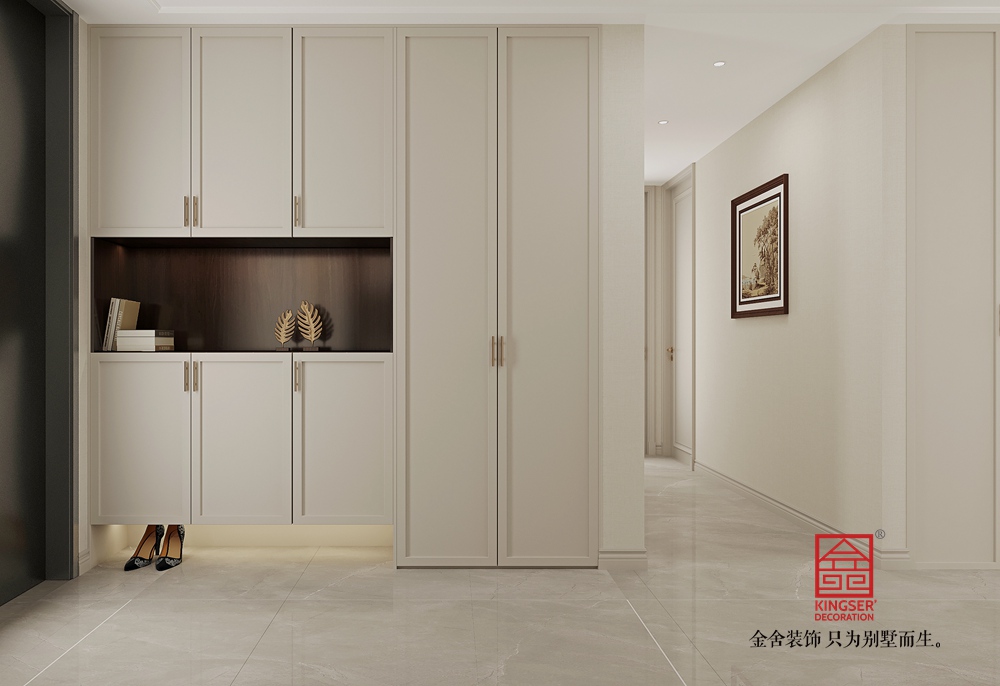 瑞凝府211平米美式轻奢风格装修-玄关