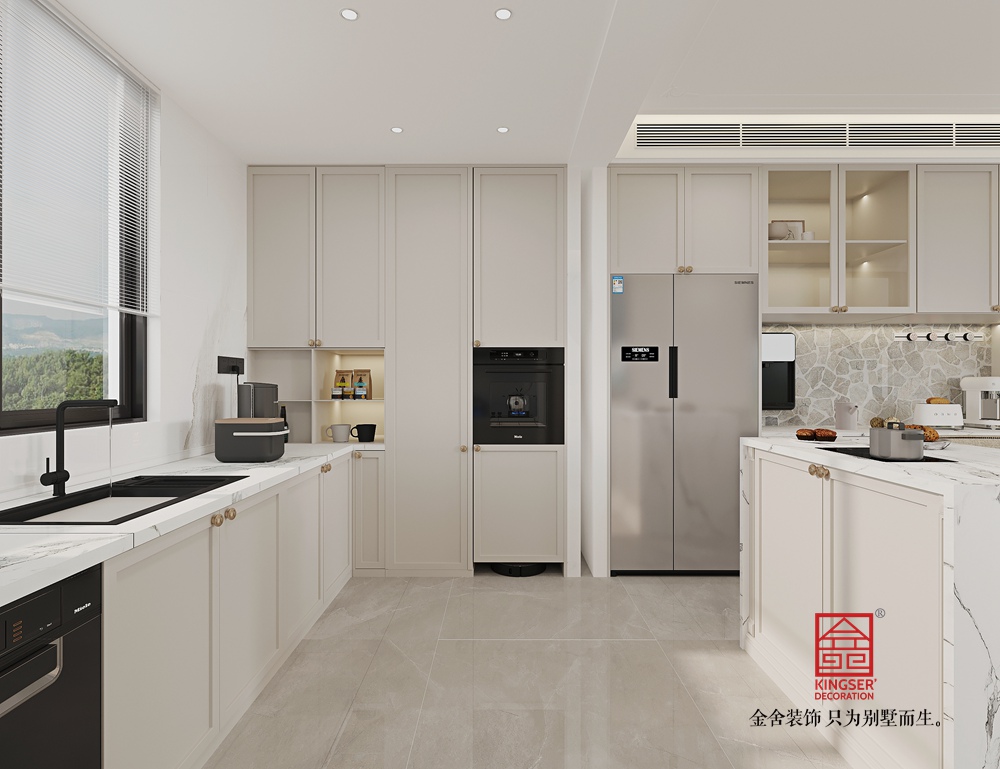 瑞凝府211平米美式轻奢风格装修-厨房